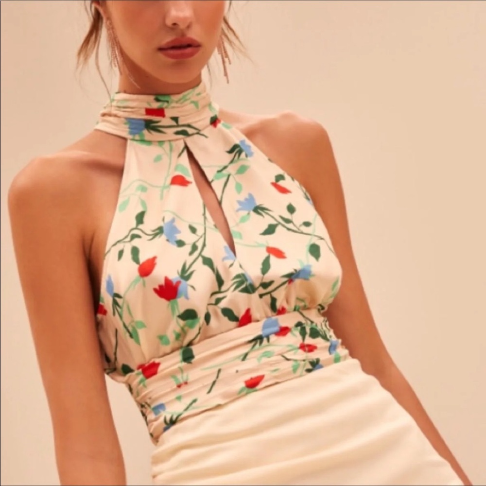 C/Meo Collective Sectional Floral Crop Top NWT